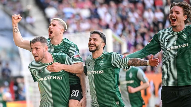 Grün-weiße Jubelstürme: Werder sammelt Punkte in Augsburg.