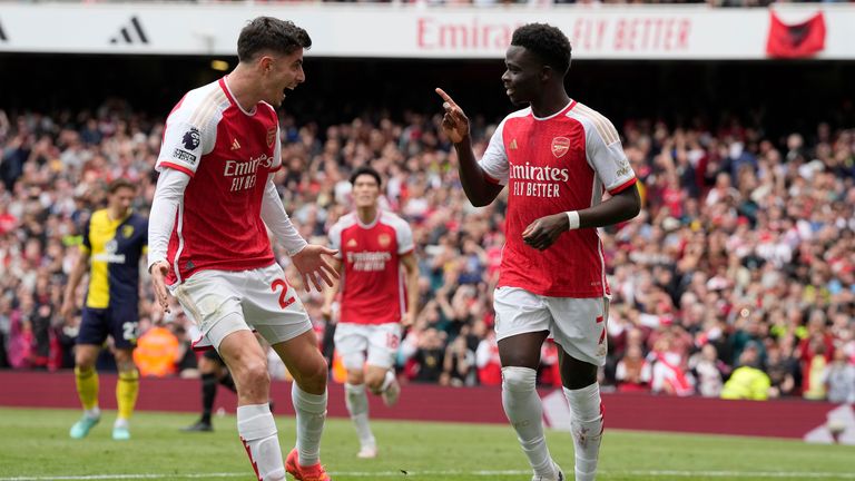 Feiern Kai Havertz (l.) und Bukayo Saka den ersten Meistertitel des FC Arsenal seit 2004?