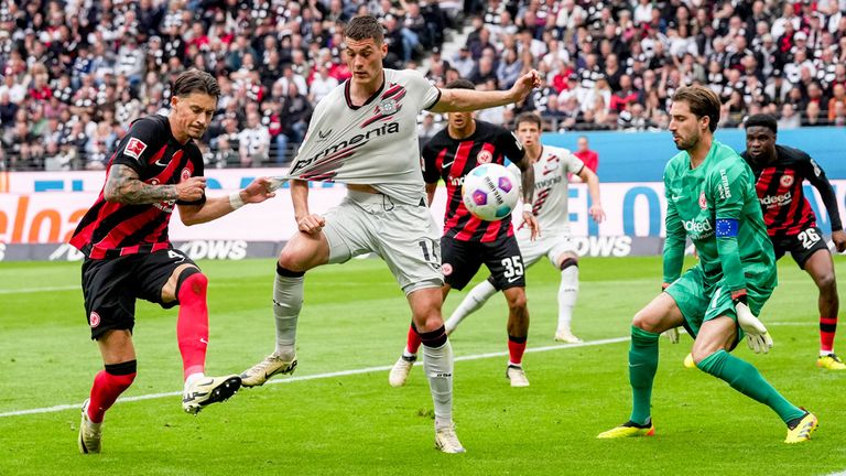 Eintracht Frankfurt gegen Bayer 04 Leverkusen.