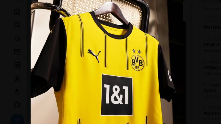 Das neue BVB-Heimtrikot ist in den klassischen schwarz-gelben Farben gehalten. (Quelle: Twitter/Borussia Dortmund).