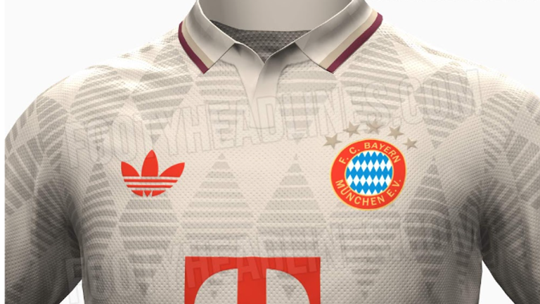 Sieht so das neue dritte Trikot des FC Bayern aus? - Quelle: footyheadlines.com.