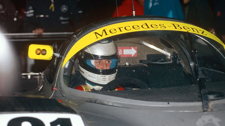 Michael Schumacher bei den  24 Stunden Le Mans 1991 im Sauber-Mercedes C11