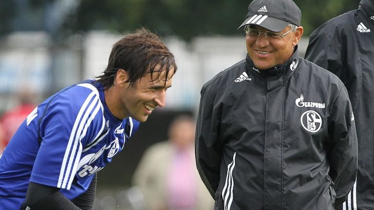 Felix Magath (r.) und Raul einst in Diensten des FC Schalke 04.