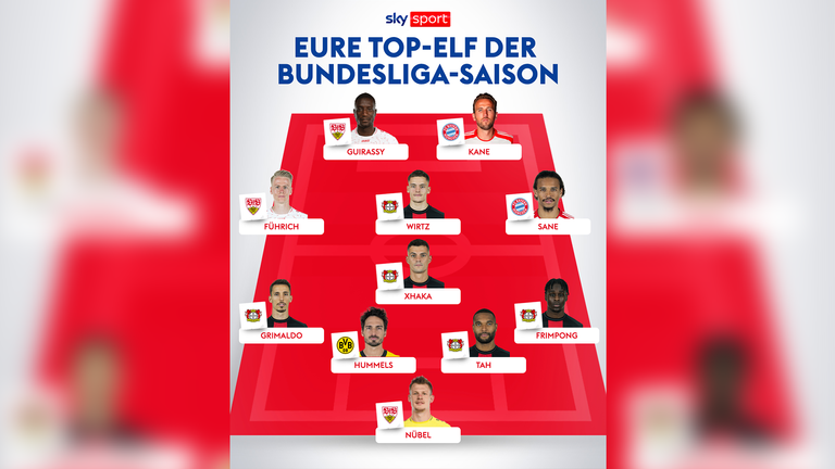Ihr jhabt gewählt: Bayer Leverkusen dominiert Eure Top 11 der Saison.
