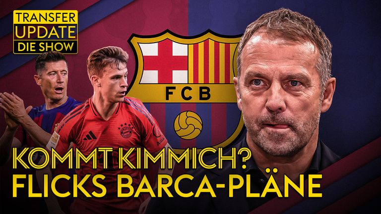 Heute in ''Transfer Update - Die Show'': So will Hansi Flick das neue Barca prägen. Verbleib von Alphonso Davies beim FC Bayern doch möglich. So viel verdient der neue München-Trainer Vincent Kompany. 