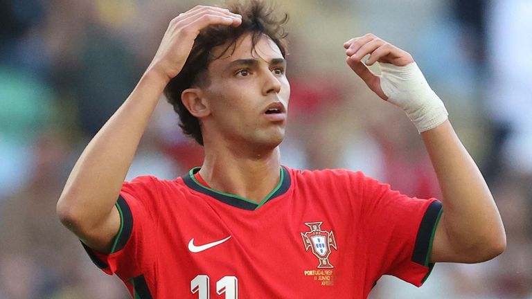Gesucht ist Joao Felix vom FC Barcelona.