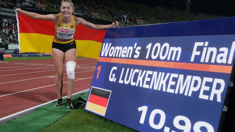 Gina Lückenkemper gewann bei der Leichtathletik-EM 2022 in München die Goldmedaille über die 100 Meter.