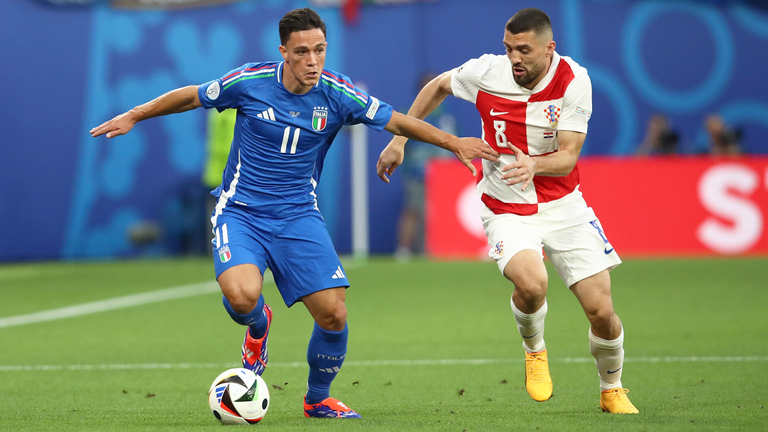 Kroatien gegen Italien bei der EM.