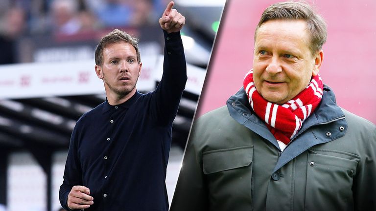 Horst Heldt (r.) hätte gerne unter Bundestrainer Julian Nagelsmann gespielt.