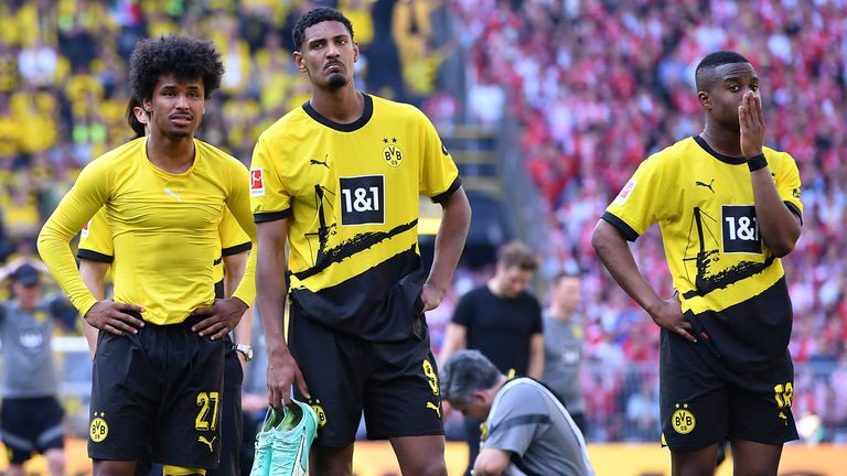 Stehen als mögliche Abgänge auf der BVB-Liste: Karim Adeymi kann, Sebastien Haller und Youssouffa Moukoko sollen gehen.