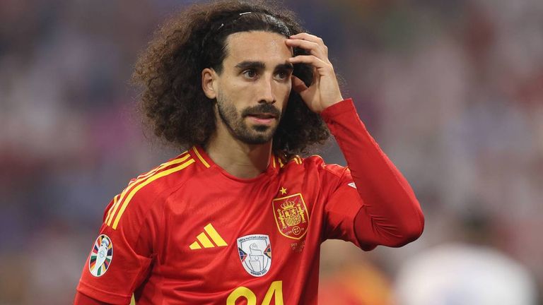 Spaniens Marc Cucurella wurde im EM-Halbfinale gegen Frankreich lautstark ausgepfiffen.