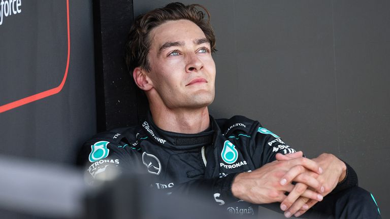 George Russell (Mercedes) droht seinen Sieg in Spa zu verlieren.