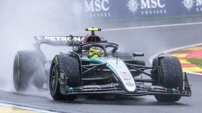 Lewis Hamilton (Mercedes) in Spa.