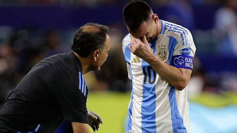 Lionel Messi musste im Copa-Finale verletzungsbedingt den Platz verlassen.