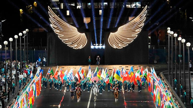 Die besten Bilder der Olympia-Eröffnungsfeier in Paris.