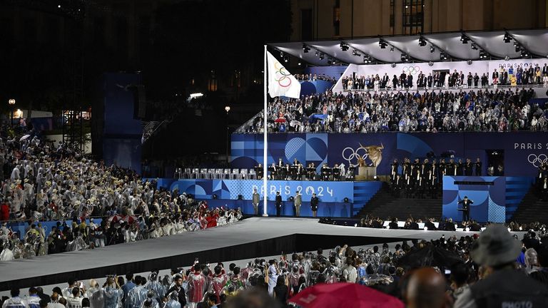 Die besten Bilder der Olympia-Eröffnungsfeier in Paris.