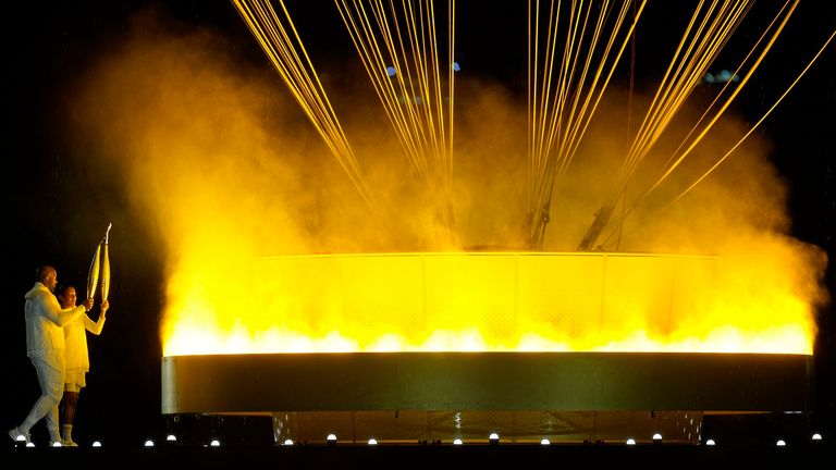 Die besten Bilder der Olympia-Eröffnungsfeier in Paris.