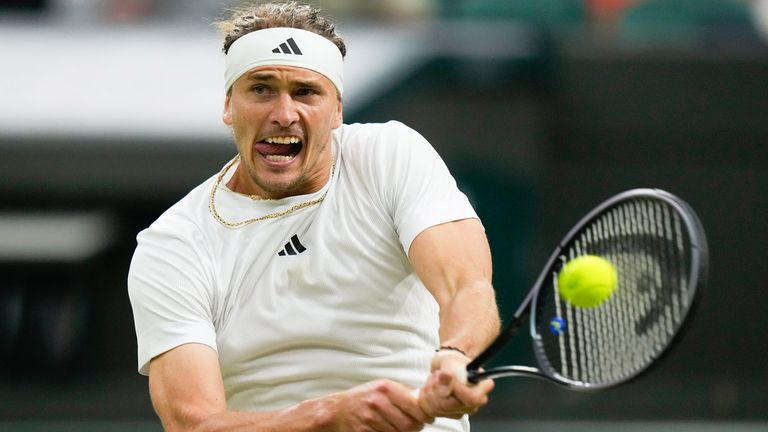 Alexander Zverev hat das Achtelfinale von Wimbledon im Blick.