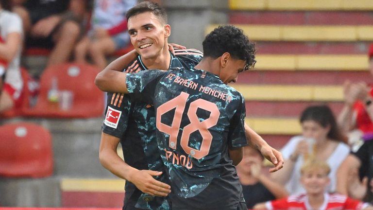 Joao Palhinha trifft erstmals für den FC Bayern.