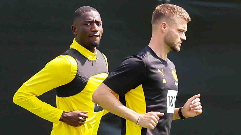 Serhou Guirassy im Training von Borussia Dortmund.