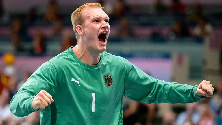 David Späth war der Mann des Tages bei den deutschen Handballern.