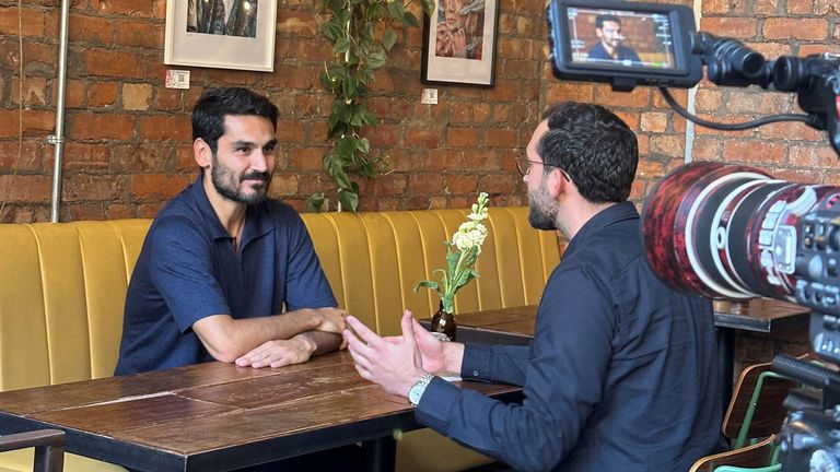 Ilkay Gündogan sprach vor dem Topspiel zwischen Manchester City und Arsenal exklusiv mit Sky.