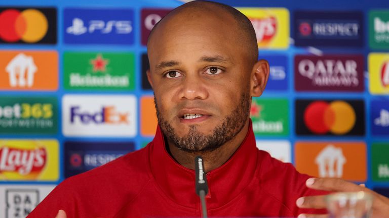 Bayern-Coach Vincent Kompany steht vor seinem Trainer-Debüt in der Champions League.