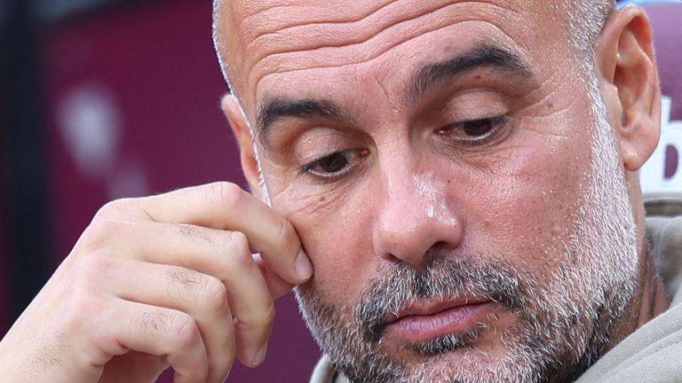 Kommt es zum Worst Case? Trainer Pep Guardiola und Manchester City droht im ''Fußball-Prozess des Jahrhunderts'' sogar der Ausschluss aus der Premier League.