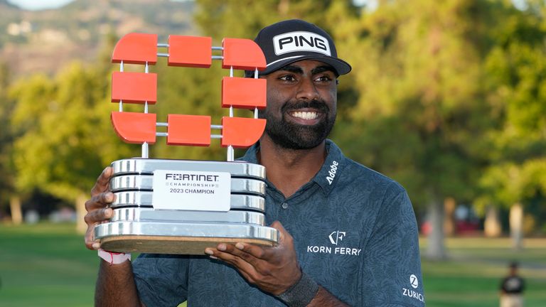 Sahith Theegala  gewann 2023 die Procore Championship in Napa Valley - LIVE auf skysport.de und in der Sky Sport App.