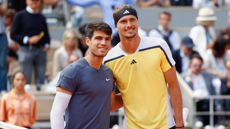 Alexander Zverev spielt am Freitagabend beim Laver Cup im Doppel mit Carlos Alcaraz.