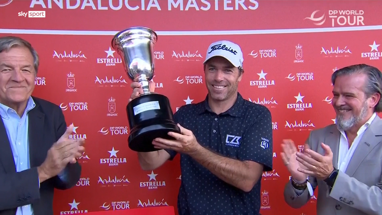 Julien Guerrier feiert seinen ersten Titel auf der European Tour bei den Andalucia Masters.