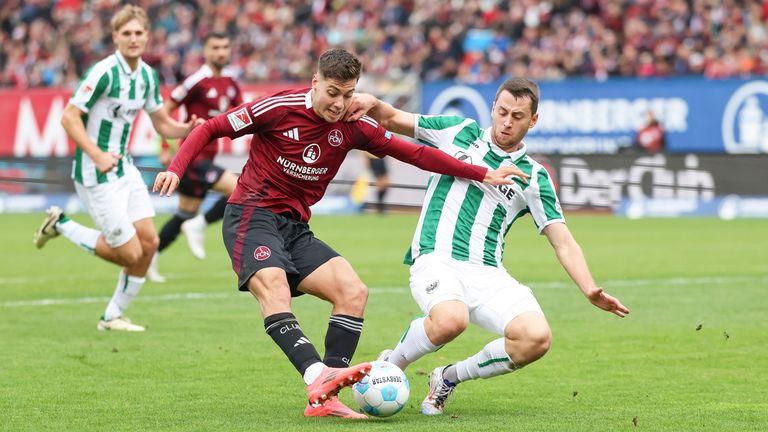 1. FC Nürnberg gegen Preußen Münster.