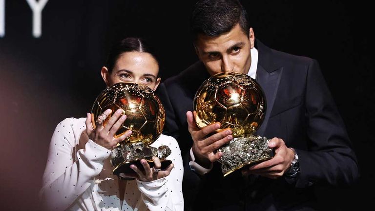 Aitana Bonmati und Rodri gewannen jeweils den Ballon d'Or.