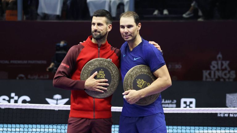 Novak Djokovic gewann am Samstag in Riad gegen Rafael Nadal.