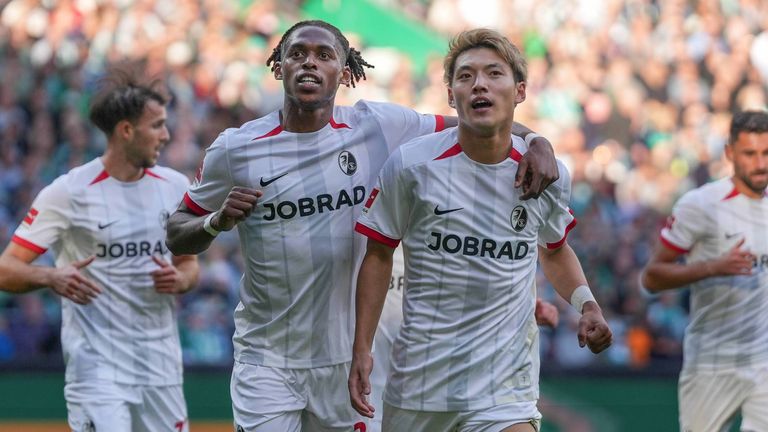 Der SC Freiburg gewinnt gegen Werder Bremen.