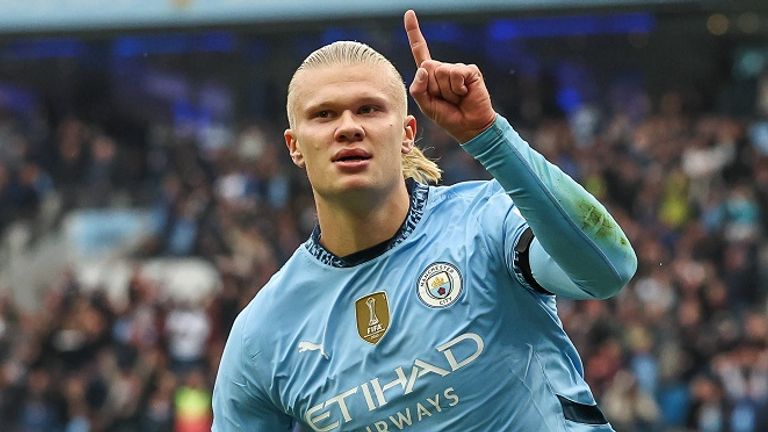 Erling Haaland läuft seit Sommer 2022 für Manchester City auf.