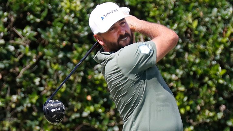 Der deutsche Golfer Stephan Jäger beim Abschlag.