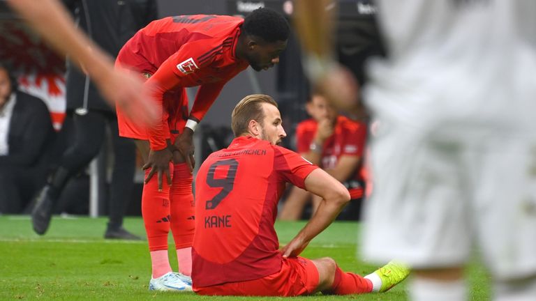 Harry Kane ist beim Spiel bei Eintracht Frankfurt ausgewechselt worden.