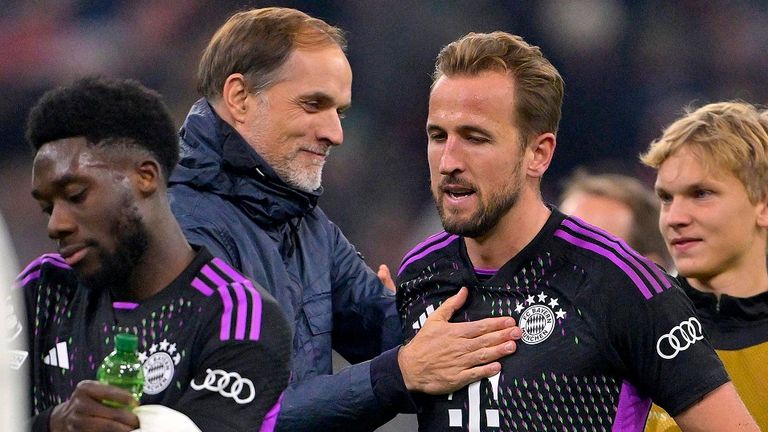 Harry Kane (r.) hat in der vergangenen Saison beim FC Bayern mit Thomas Tuchel zusammengearbeitet.