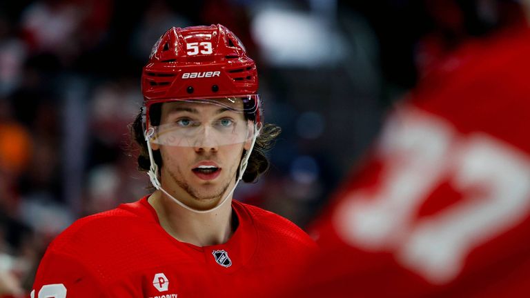 Moritz Seider steht seit Juli 2019 bei den Detroit Red Wings aus der National Hockey League (NHL) unter Vertrag.