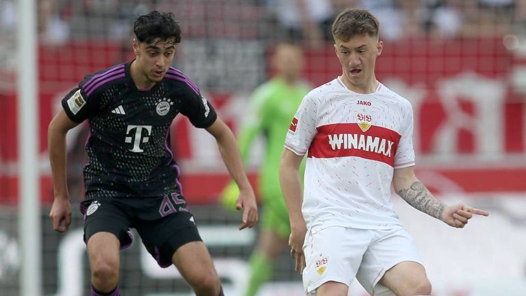 Heute Nationalspieler und bei Bayern & Stuttgart gesetzt: Aleksandar Pavlovic (l.) und Angelo Stiller wurden im Campus des FC Bayern ausgebildet.