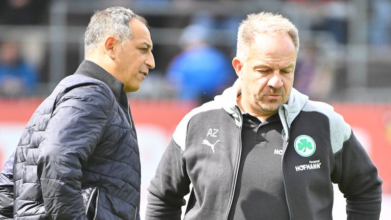 Sportchef Rachid Azzouzi (l.) und Trainer Alexander Zorniger wurden nach Sky Infos in Fürth entlassen.