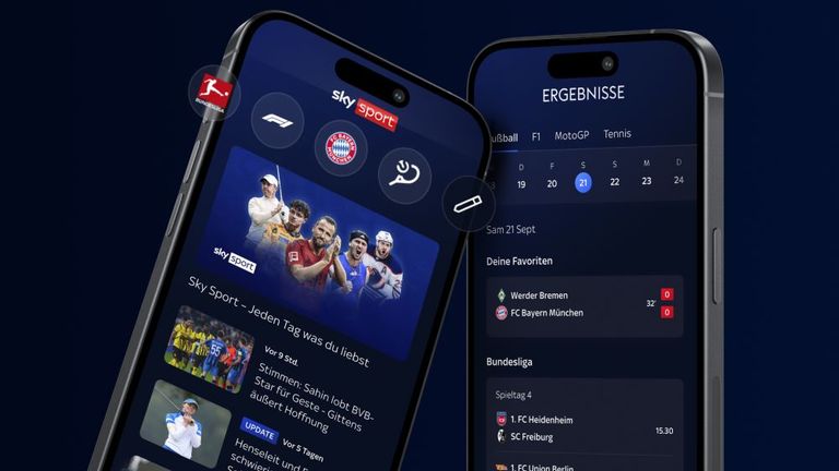 Die Sky Sport App im neuen Design