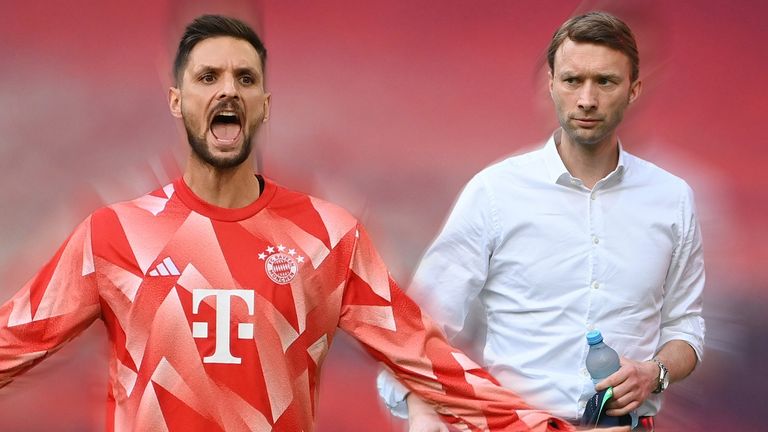 Bayern-Ersatzkeeper Sven Ulreich (l.) griff Leverkusen-Boss Simon Rolfes verbal an.