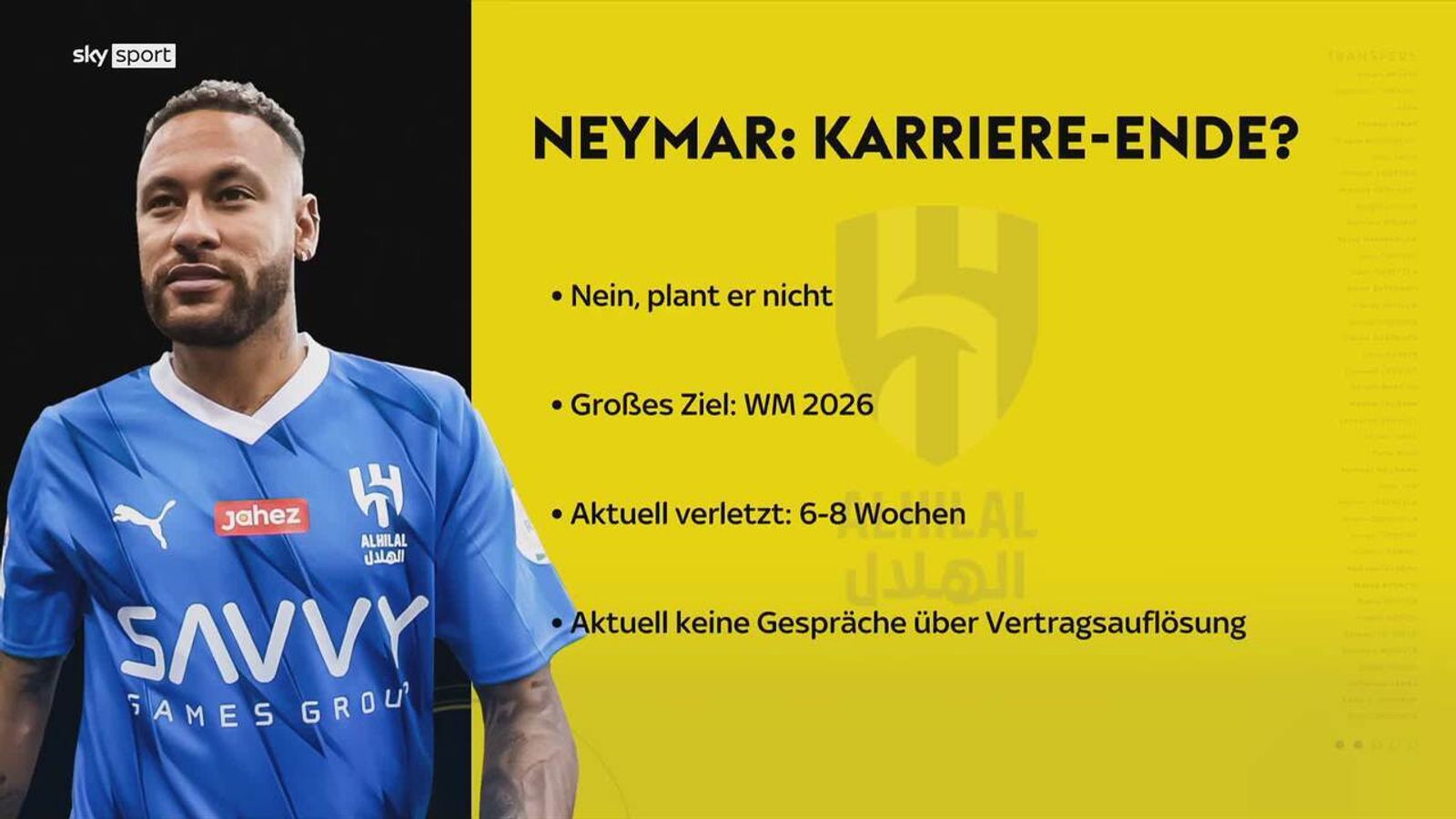  Neymar plant kein Karriereende und hat die WM 2026 als großes Ziel Illustration 