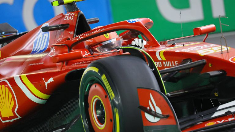 Carlos Sainz (Ferrari) in Las Vegas.