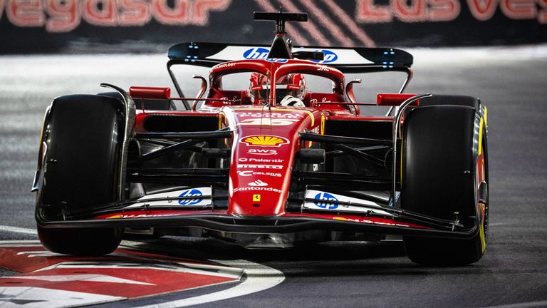 Charles Leclerc (Ferrari) in Las Vegas.