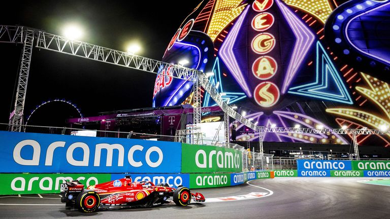 Charles Leclerc (Ferrari) in Las Vegas.