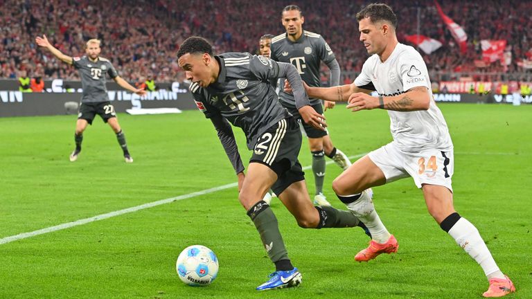 Jamal Musiala trifft mit den Bayern im DFB-Pokal auf Leverkusen.