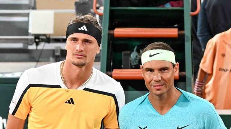 Alexander Zverev (l.) wünscht seinem einstigen Rivalen Rafael Nadal (r.) einen guten Start in den neuen Lebensabschnitt.